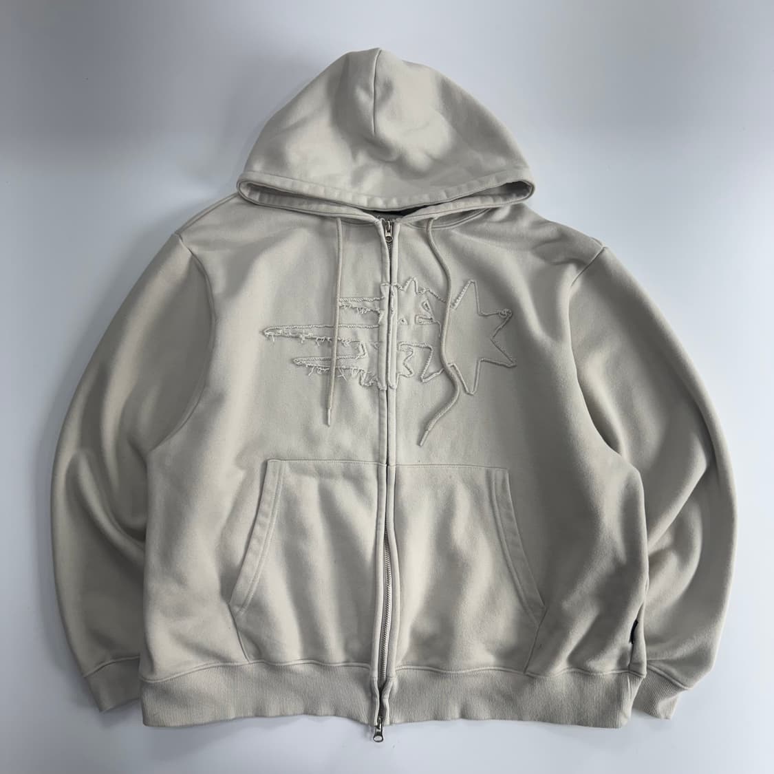 nice ghost club 나이스고스트클럽 그런지 로고 후드집업 상품이미지3