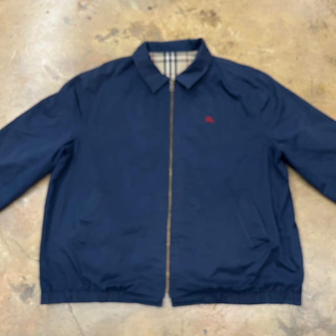 [정품] 버버리 체크 패턴 집업 네이비 양면 자켓 b17 상품이미지6