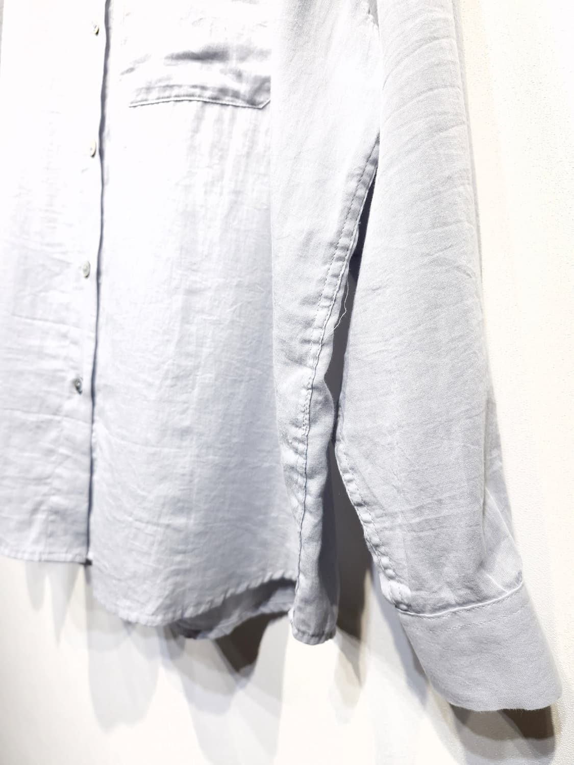 유라고(URAGO) 에어리 루즈핏 셔츠 스카이블루 상품이미지7