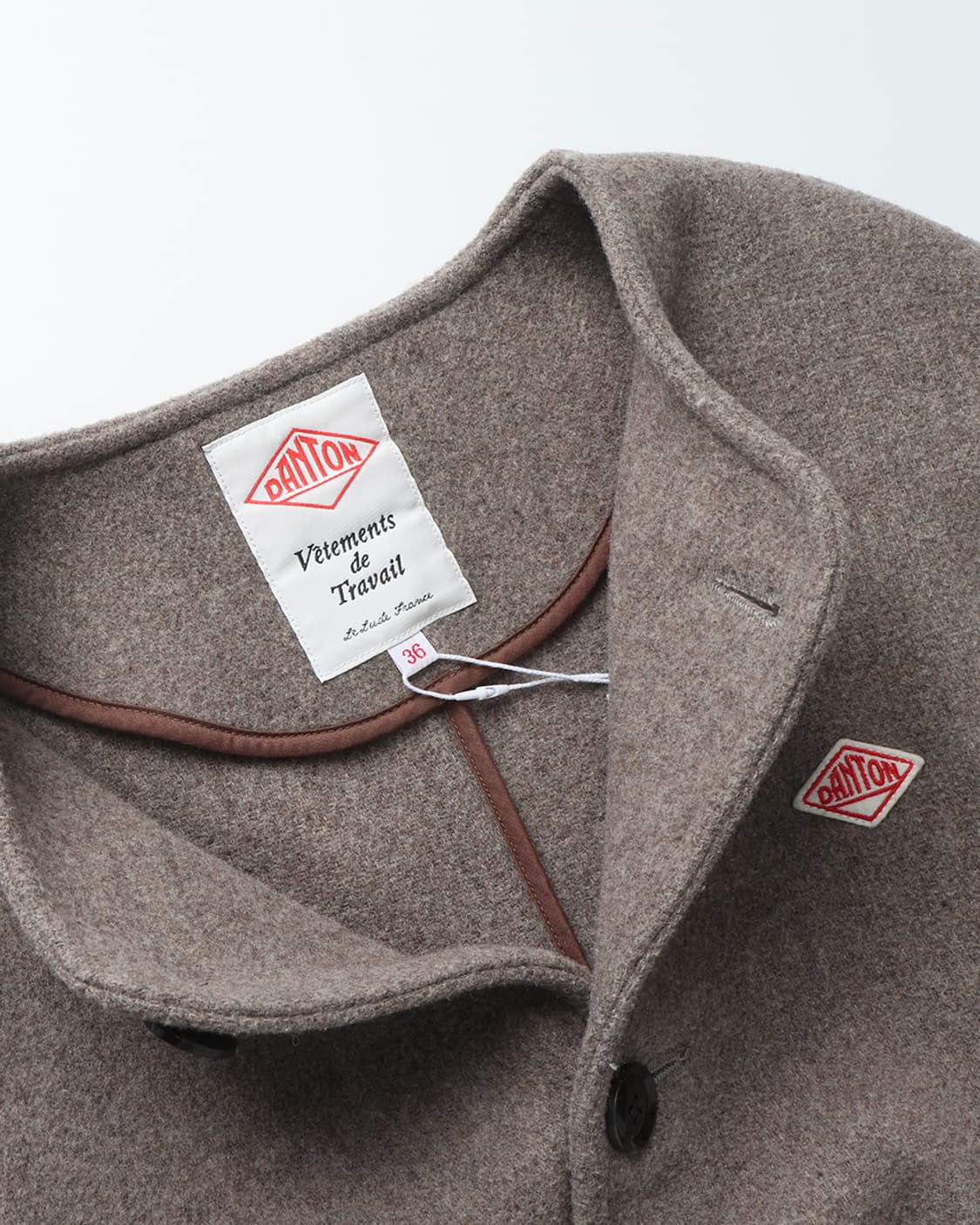 DANTON Light Collarless Wool Pile Jacket 상품이미지10