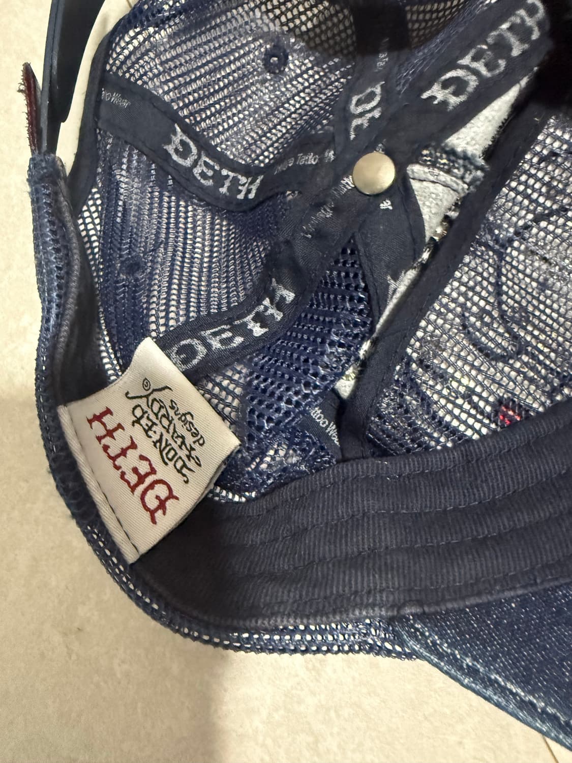 에드하디 큐빅 캡모자 데님 해골 펑크  상품이미지5