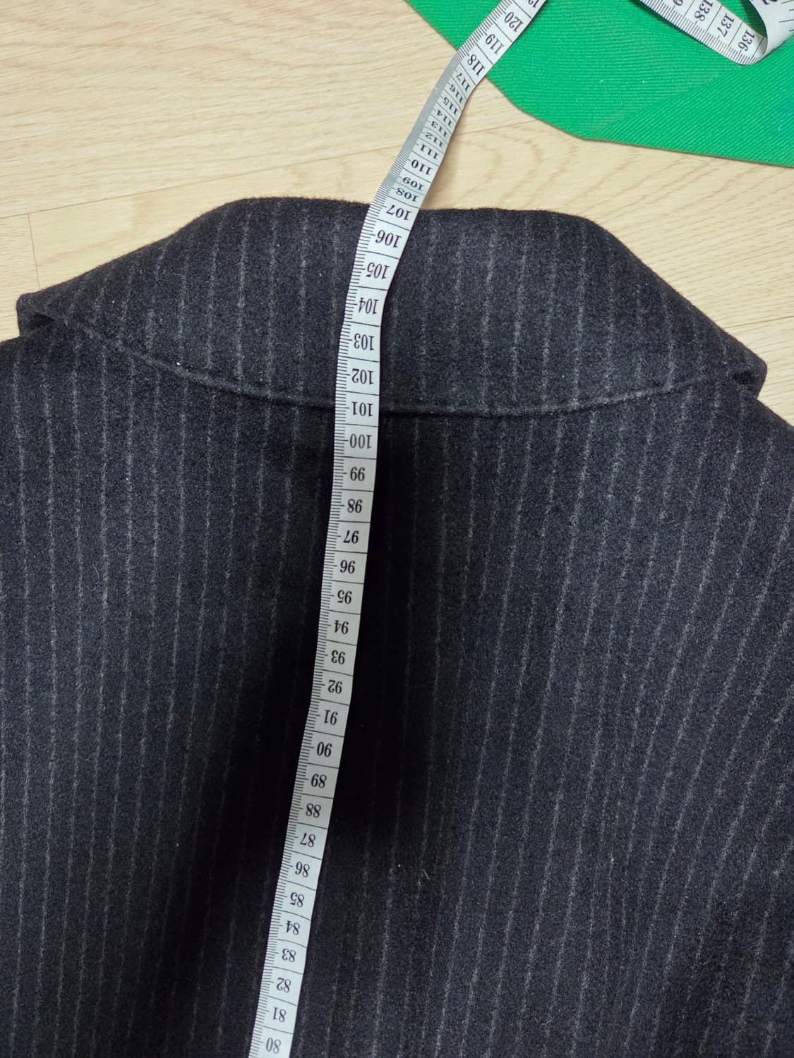 LANCETI CASHMERE 코트 스트라이프 싱글 체스터필드  상품이미지8