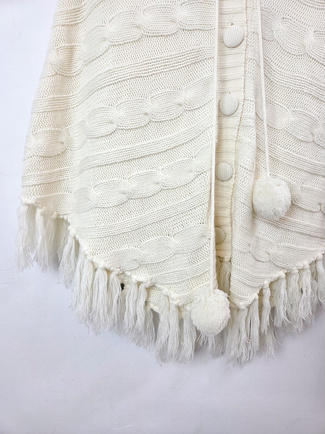 폼폼 후드 케이프 가디건 상품이미지3