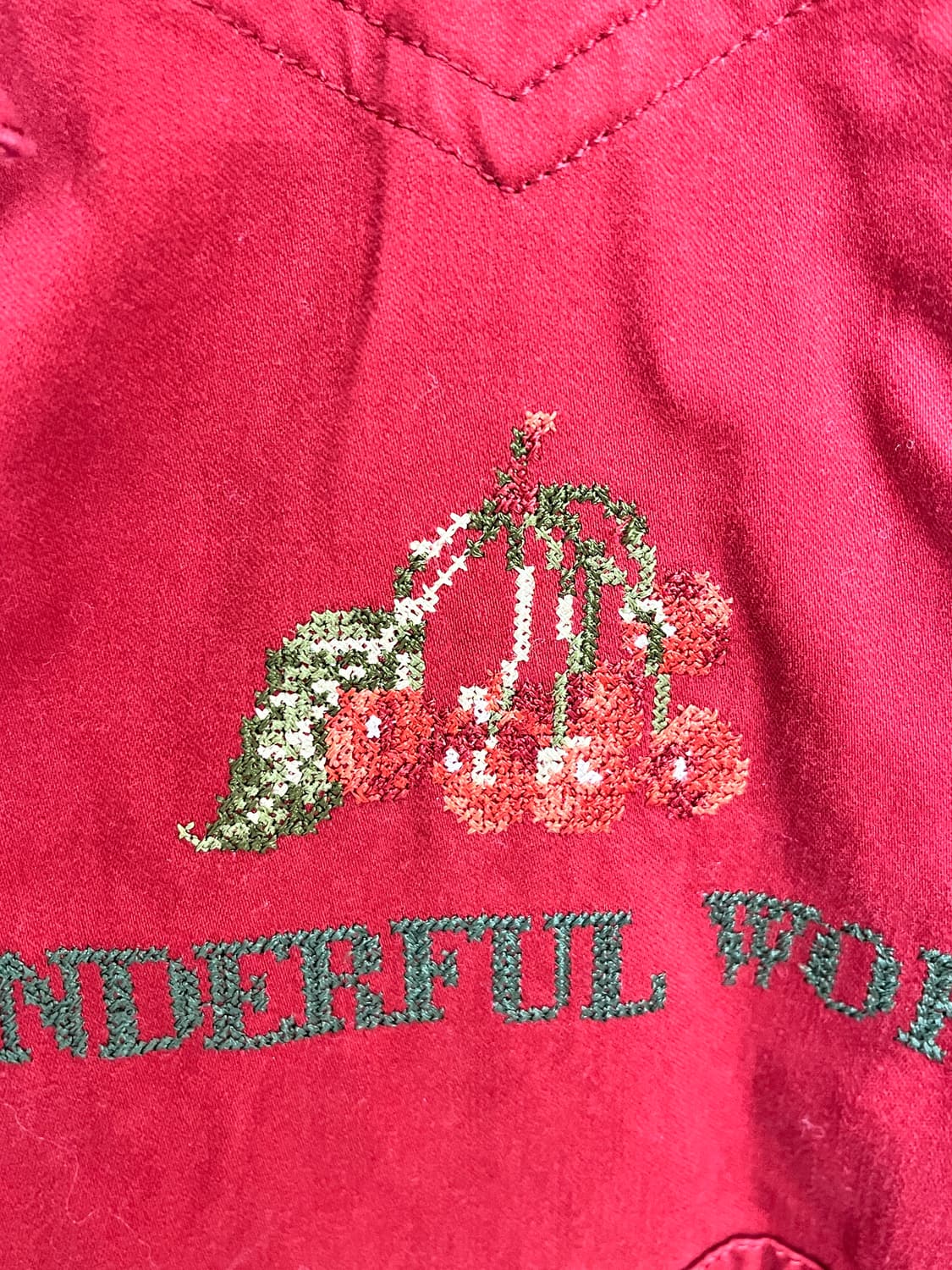 체리 아노락 아메카지 아일렛 연말룩 후드 자수 일본 빈티지 상품이미지3