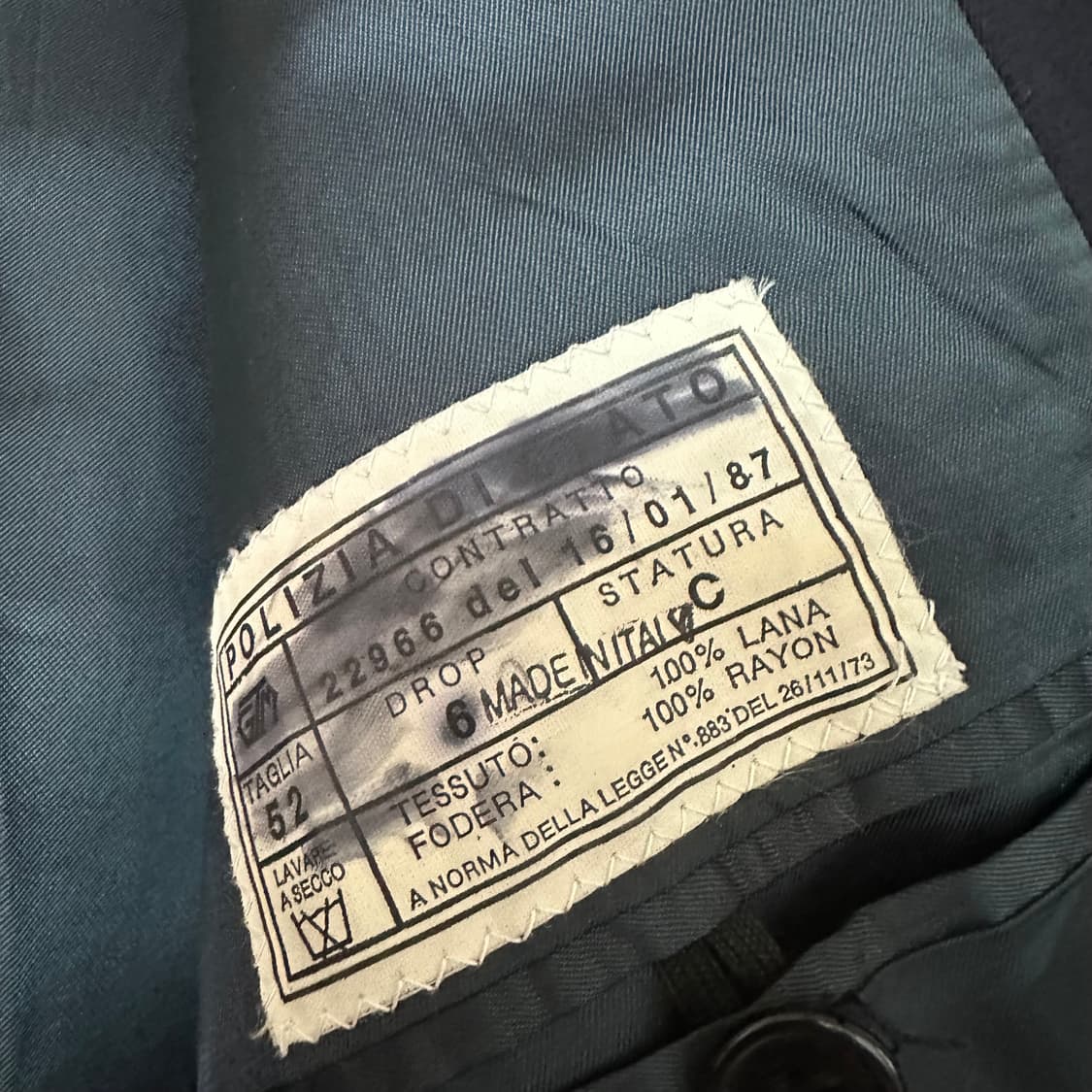 52 이탈리아군 네이비 트렌치코트 상품이미지4