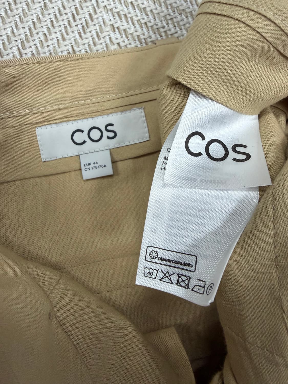 정품) COS 남성 베이지 와이드팬츠 44(30) 상품이미지7