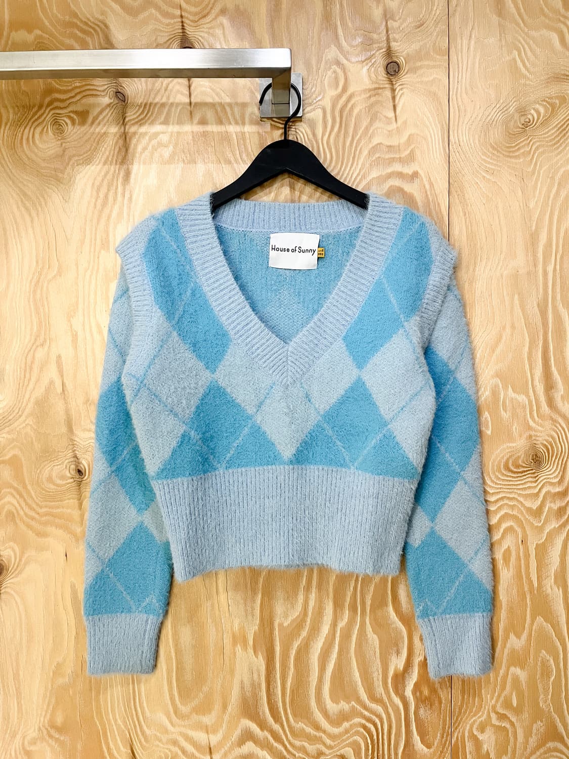 하우스오브써니 아가일 스웨터 상품이미지1