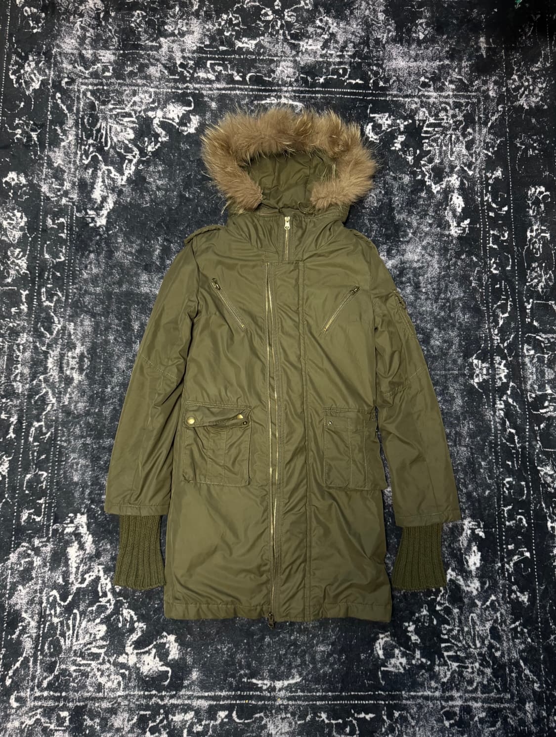 00s mode Vintage Olive Field Jacket 상품이미지1