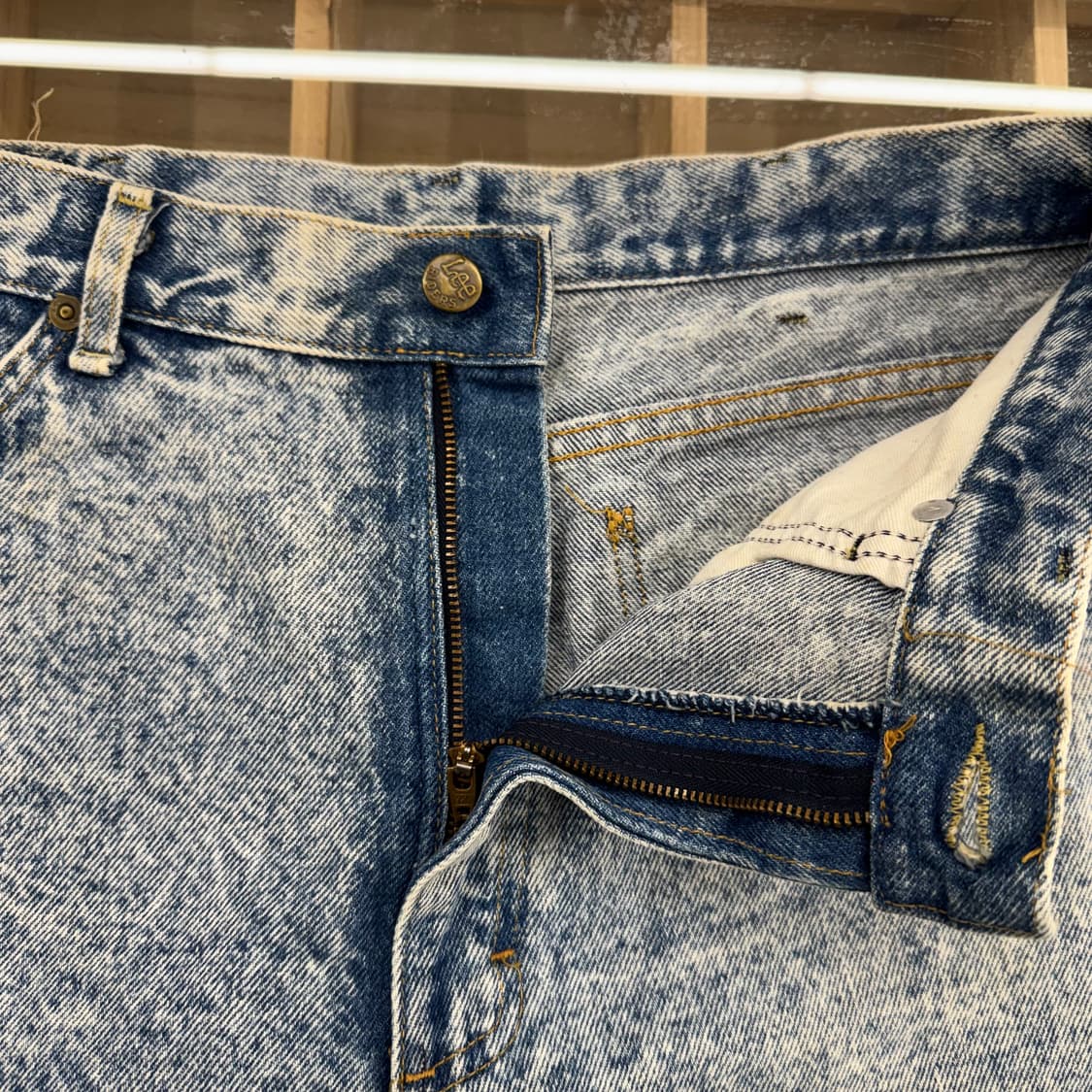 90s Lee 라이더스 블리치 워싱 데님 made in USA (32) 상품이미지2