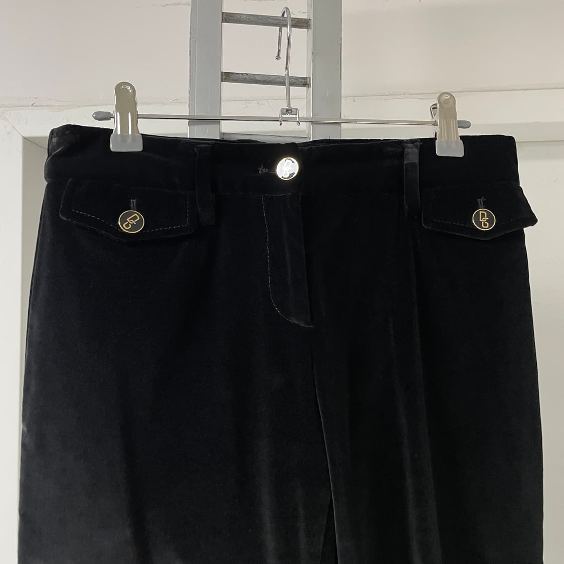 돌체앤가바나 벨벳 블랙 팬츠 40(W) 상품이미지2