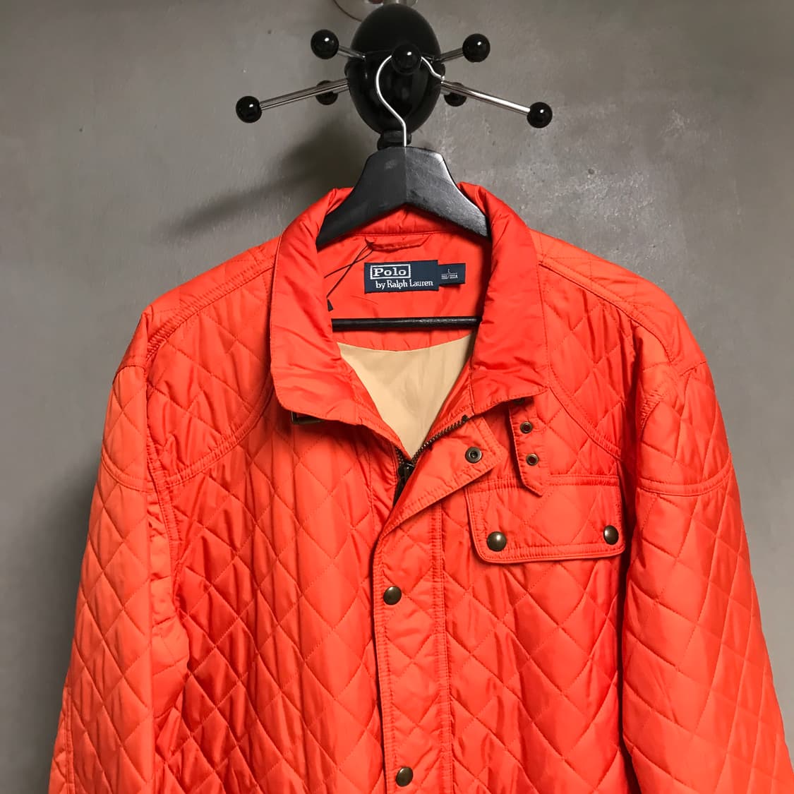 폴로 랄프로렌 퀄팅 자켓 오렌지 L 상품이미지2
