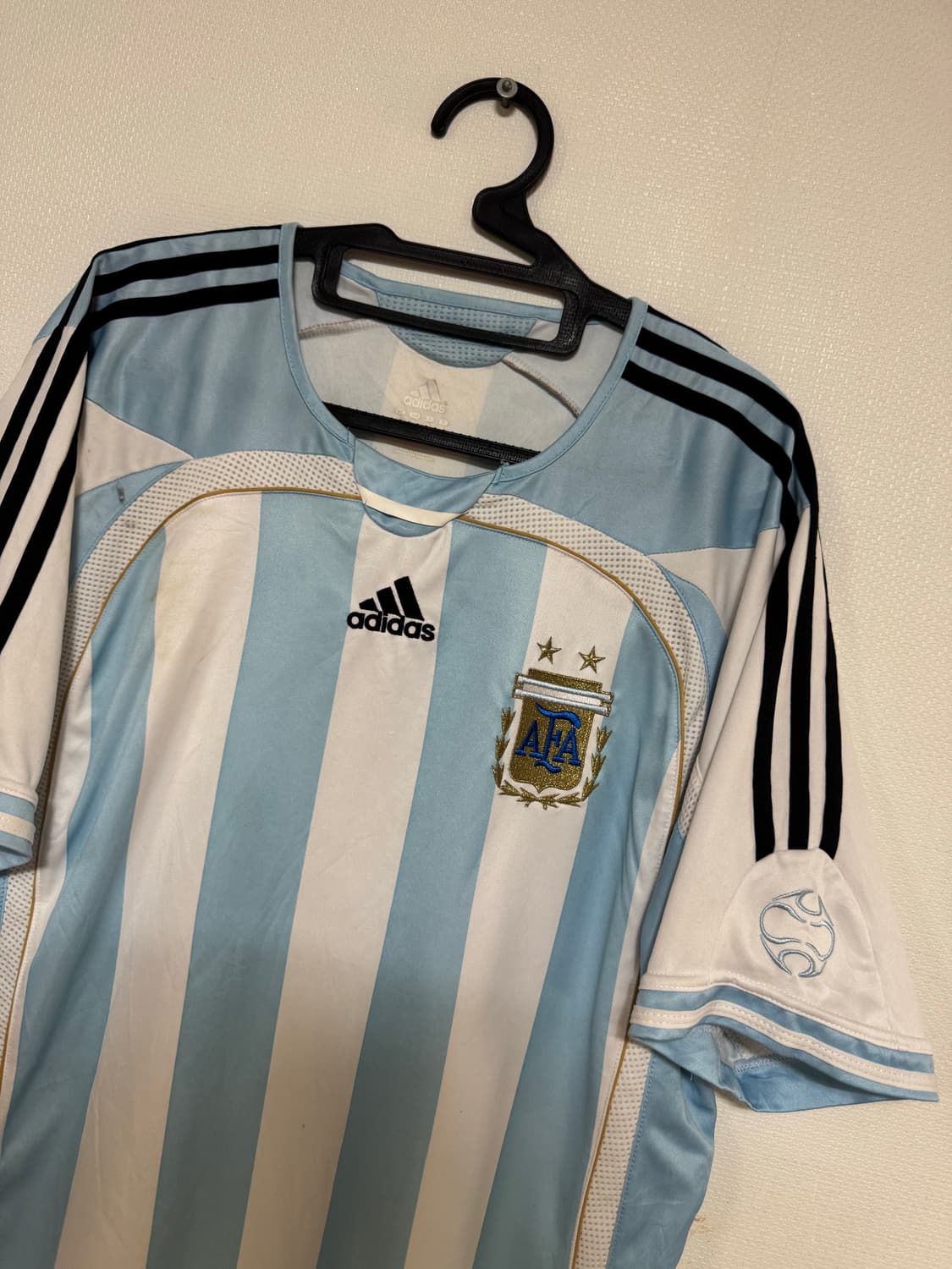 XL 원판 아디다스 아르헨티나 06-08 홈 유니폼 반팔 상품이미지2