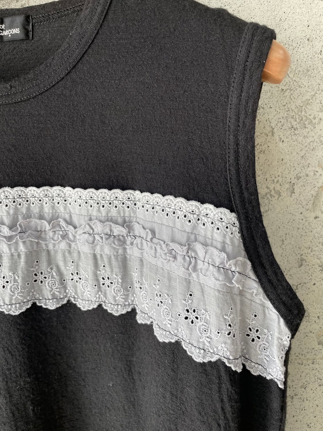 Comme Des Garcons 꼼데가르송 레이스 탑 블랙 상품이미지6