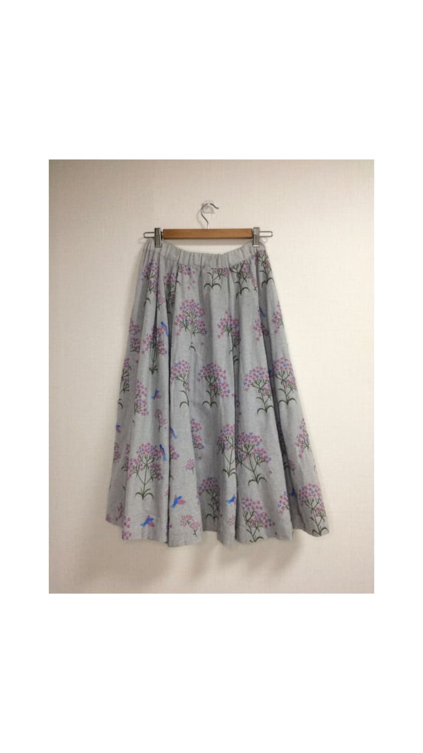 빈티지 그레이 자수 스커트 상품이미지4