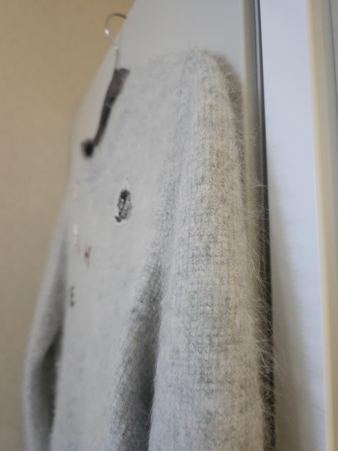 지컷 패치장식 앙고라 니트 상품이미지3