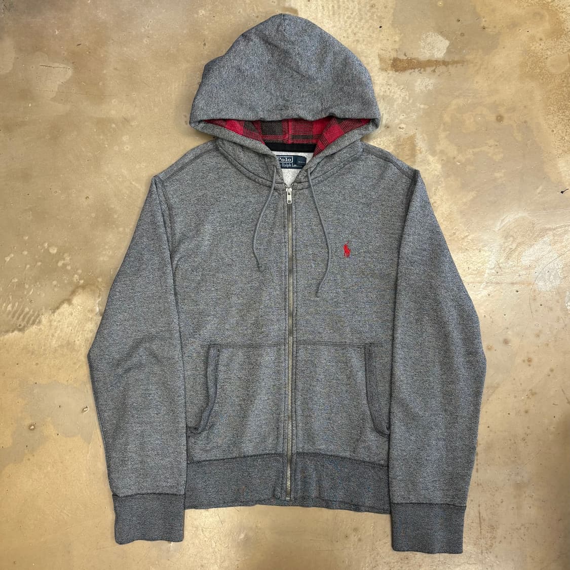 L 폴로랄프로렌 그레이 기모 후드 집업 상품이미지2