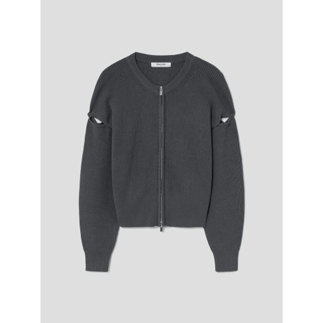 에잇세컨즈 슬리브 절개 브이넥 집업 카디건 애쉬 상품이미지3