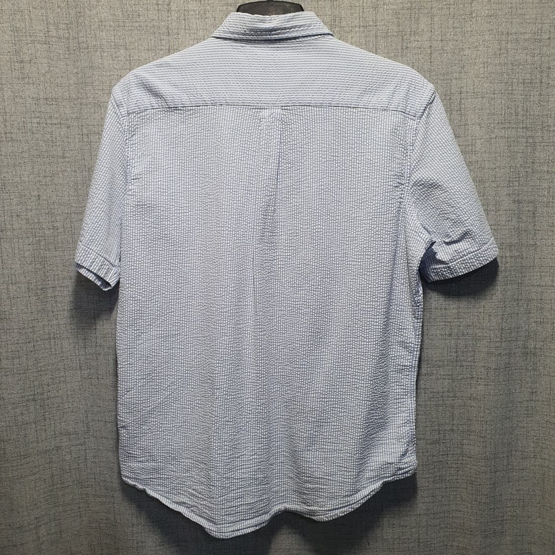 US 폴로 시어서커 반팔 셔츠 블루 2XL 상품이미지2