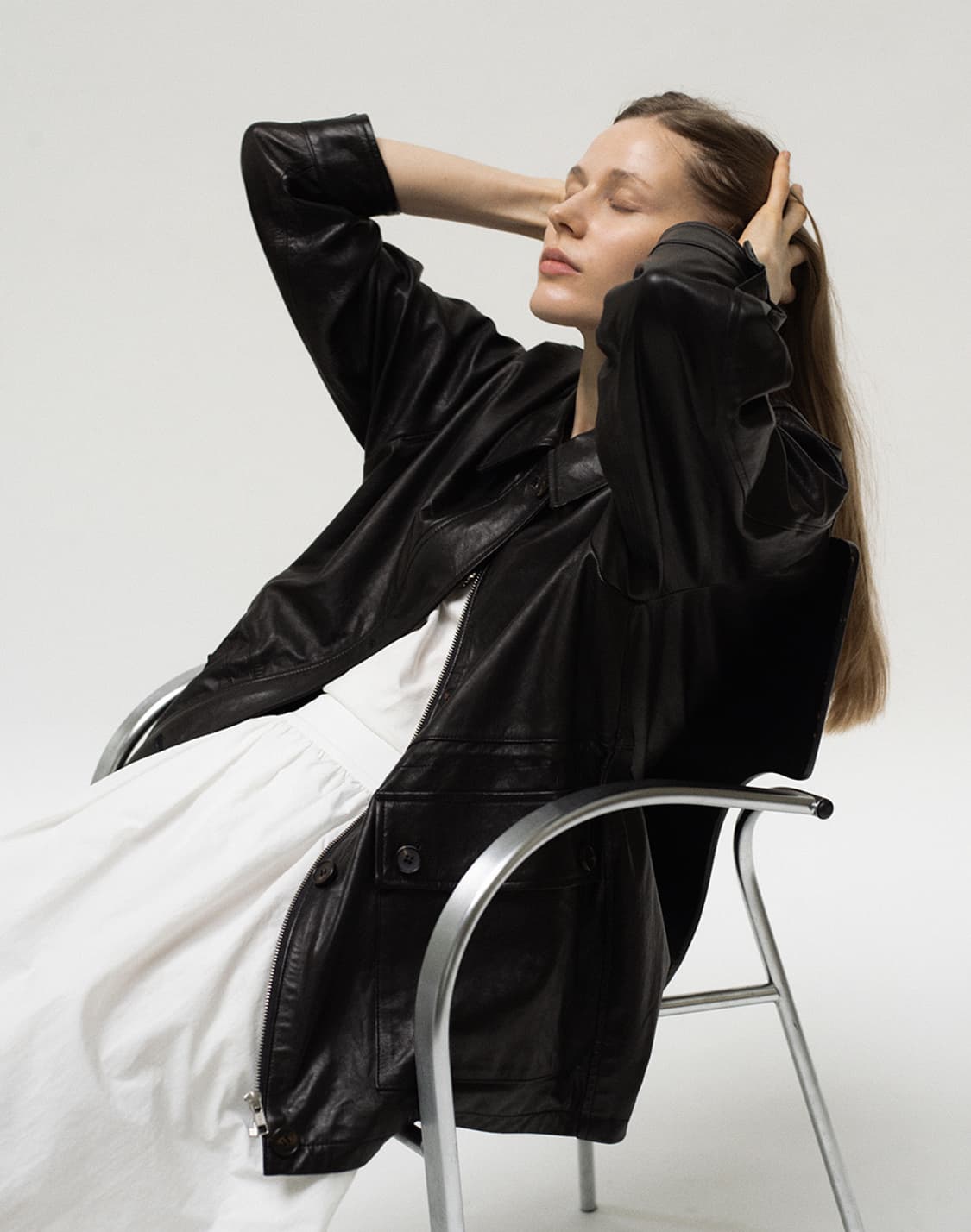 90s tessa leather jacket(램스킨) 상품이미지6