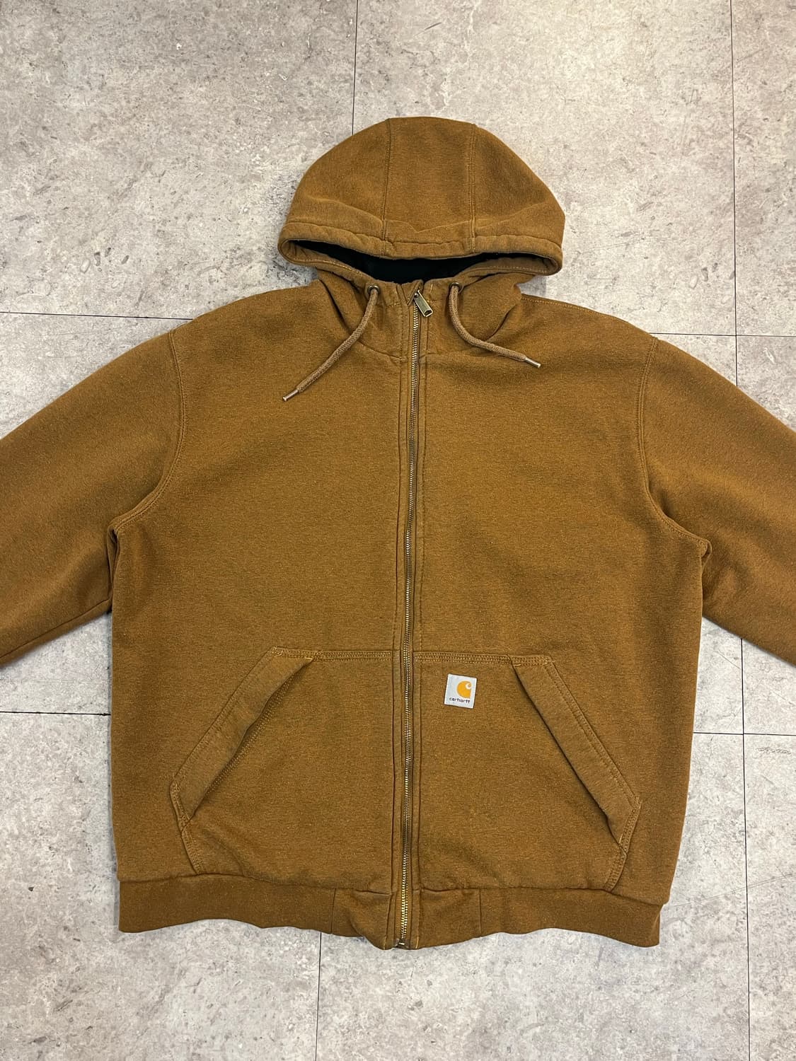 칼하트 루즈핏 후드집업 카멜 L #csz3768 상품이미지4