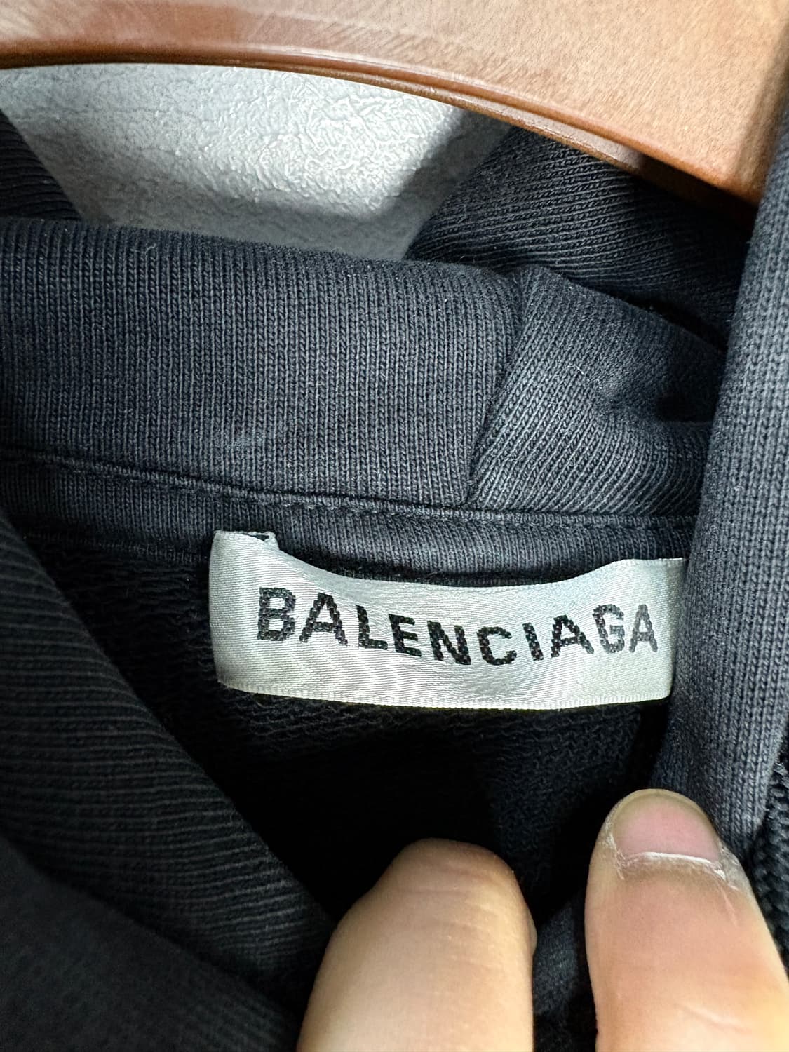 발렌시아가 폴리티컬 캠페인 후드라지핏 블랙 A3641 상품이미지6