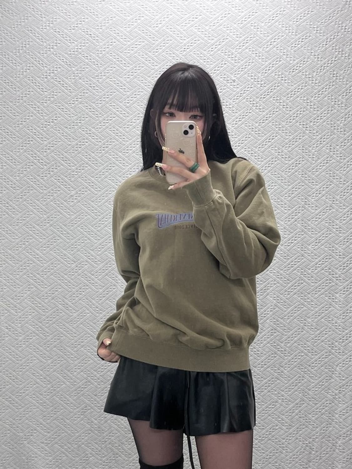 디스이즈네버댓 빈티지 레트로 올리브카키 맨투맨 S C09690 상품이미지2