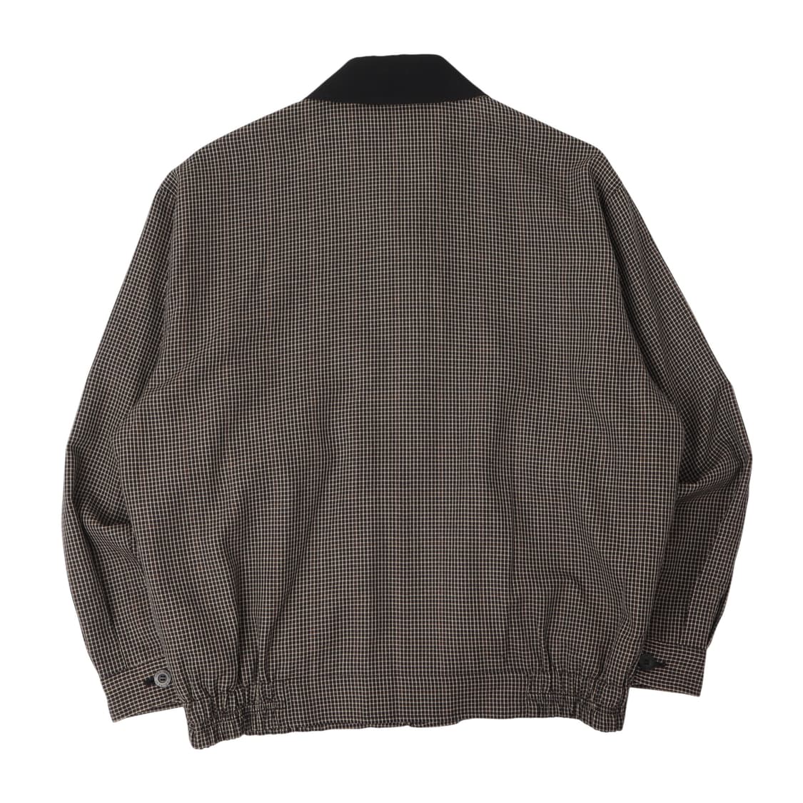 입생로랑 배색 카라 체크 울 블루종 자켓 상품이미지2