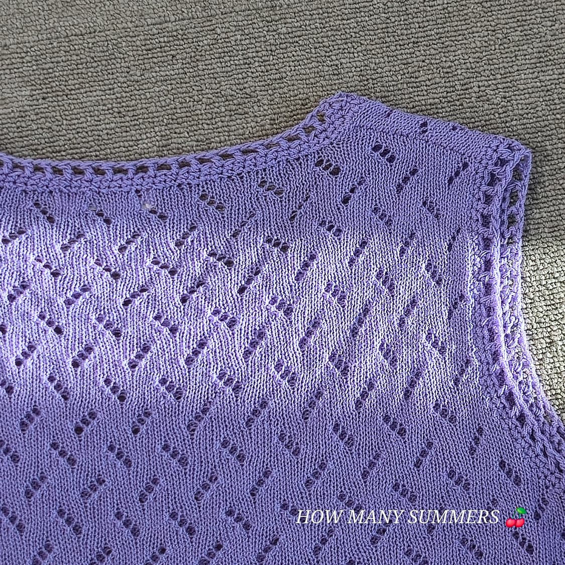 퍼플 여름 니트 슬리브리스 상품이미지8