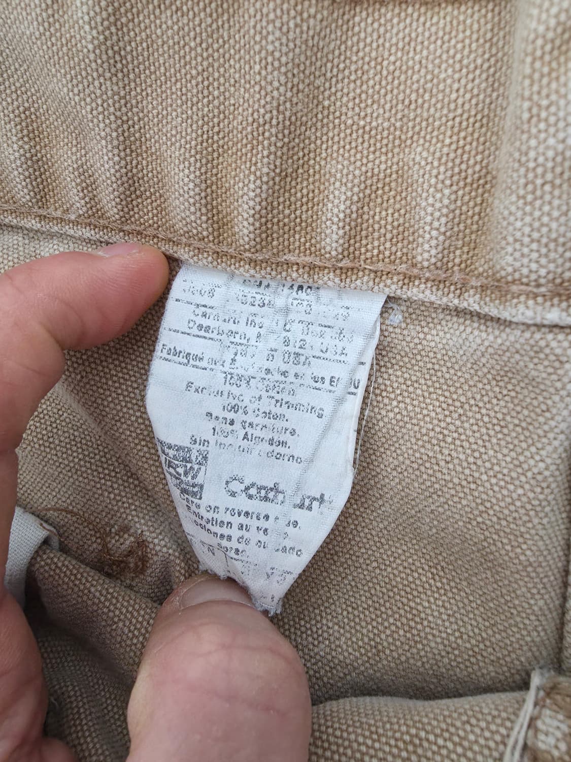 칼하트 워크팬츠 페이딩 브라운 Made in USA 상품이미지2