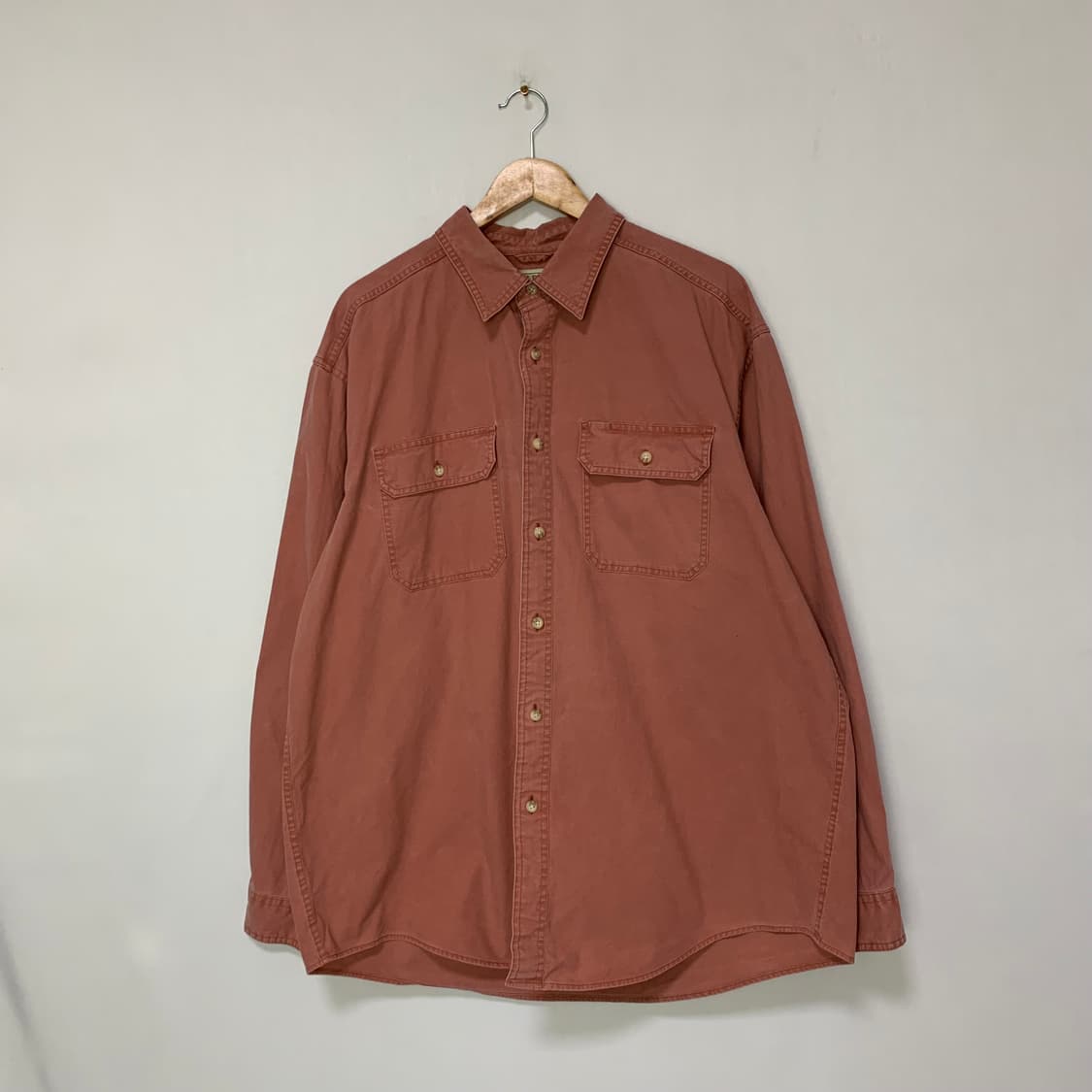 엘엘빈 인디핑크 빈티지 핑크 오버핏 셔츠 XL 상품이미지1