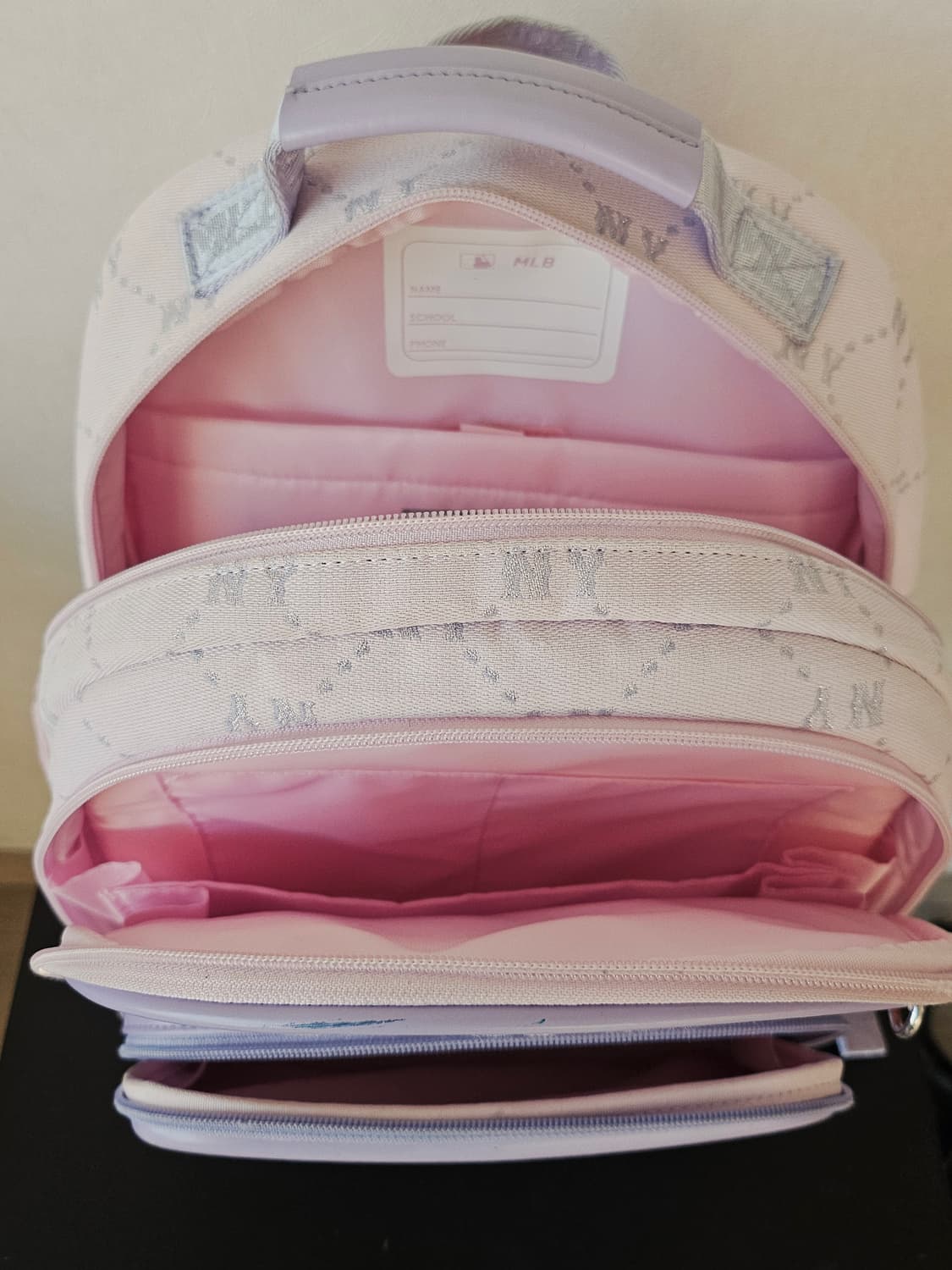 MLB 키즈 다이아 모노그램 라운드 신학기 책가방 저학년여아핑크책가방 상품이미지9
