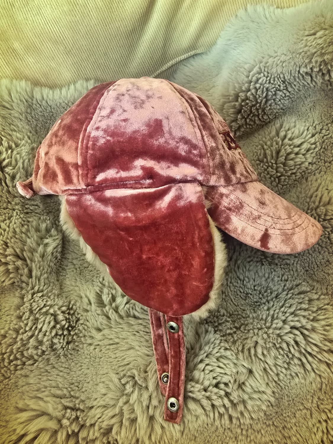 Loevenich 독일 Y2k핑크 벨벳 'Angel 모자 상품이미지3