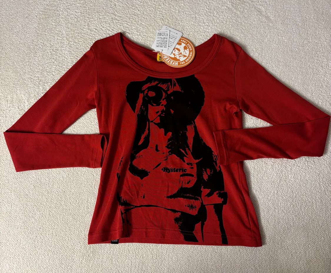 히스테릭글래머 smoke on the water 롱슬리브 레드 상품이미지2