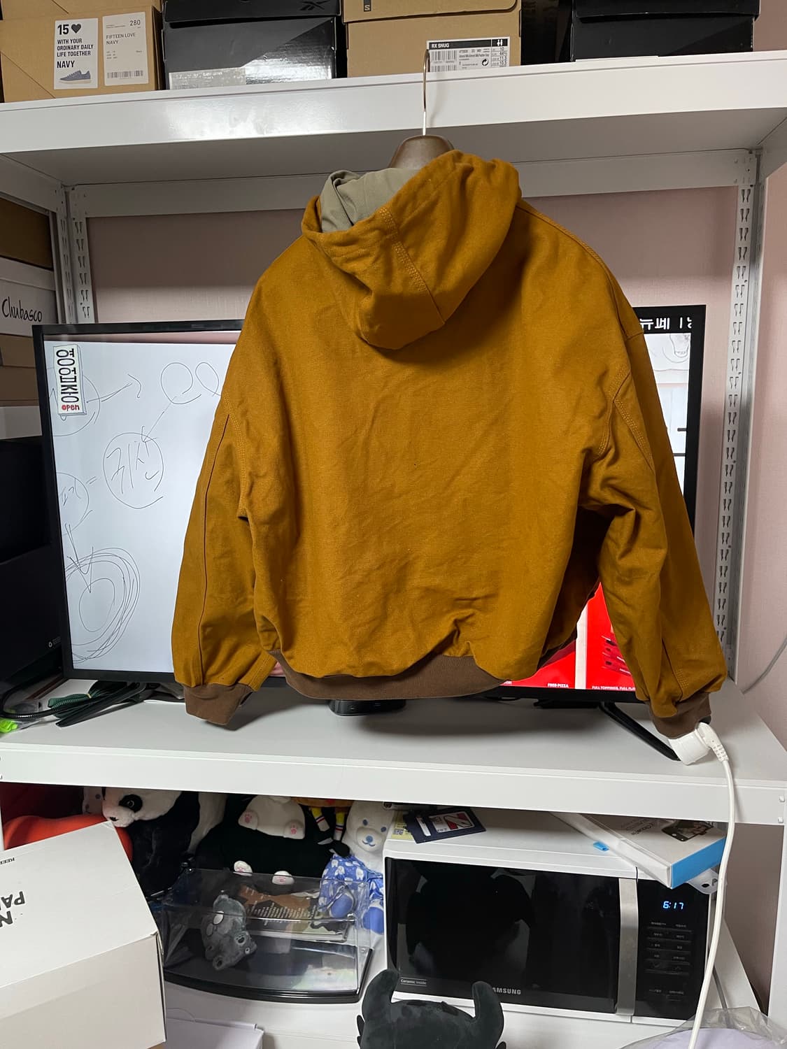 후미토 간류 후드 숏 점퍼 브라운 상품이미지3