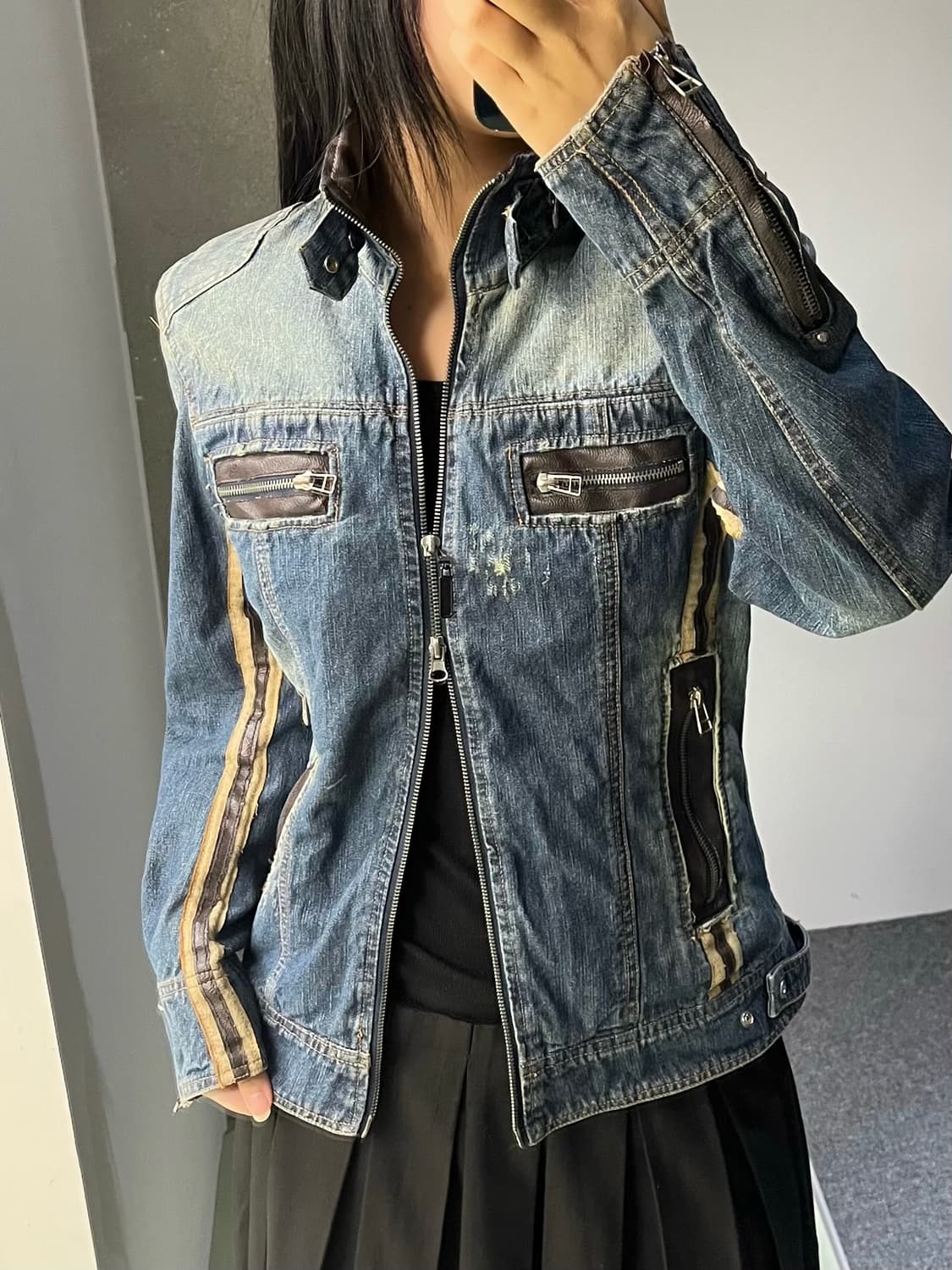 인 더 애틱 y2k 데님 집 자켓 상품이미지3