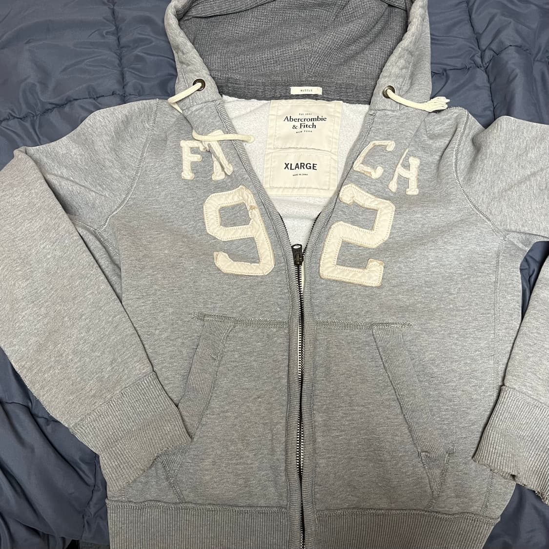아베크롬비 빈티지 양홍원 후드집업 그레이 상품이미지2