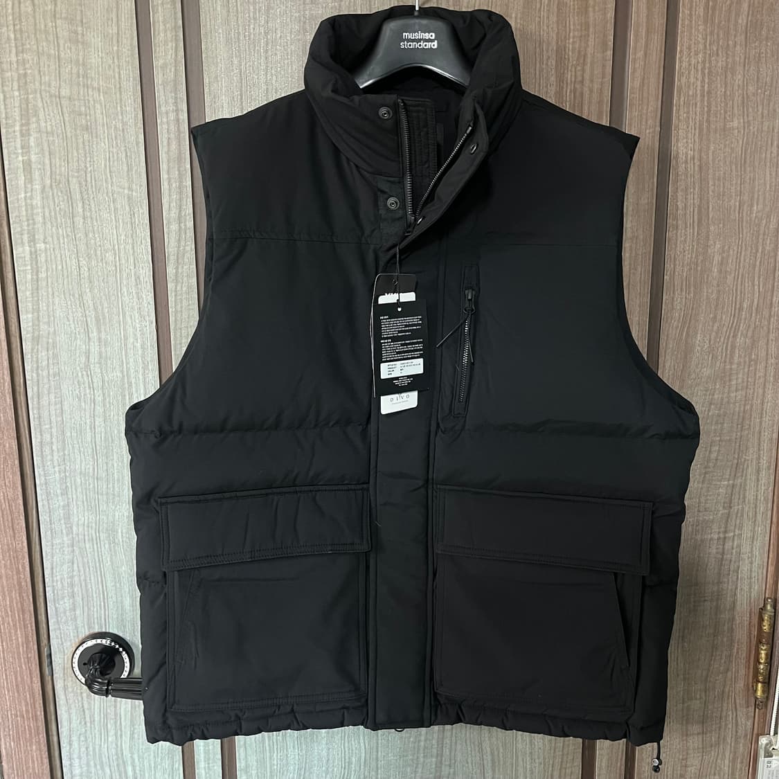 [새상품] 멜란지마스터 덕다운 아웃포켓 패딩 베스트 상품이미지1