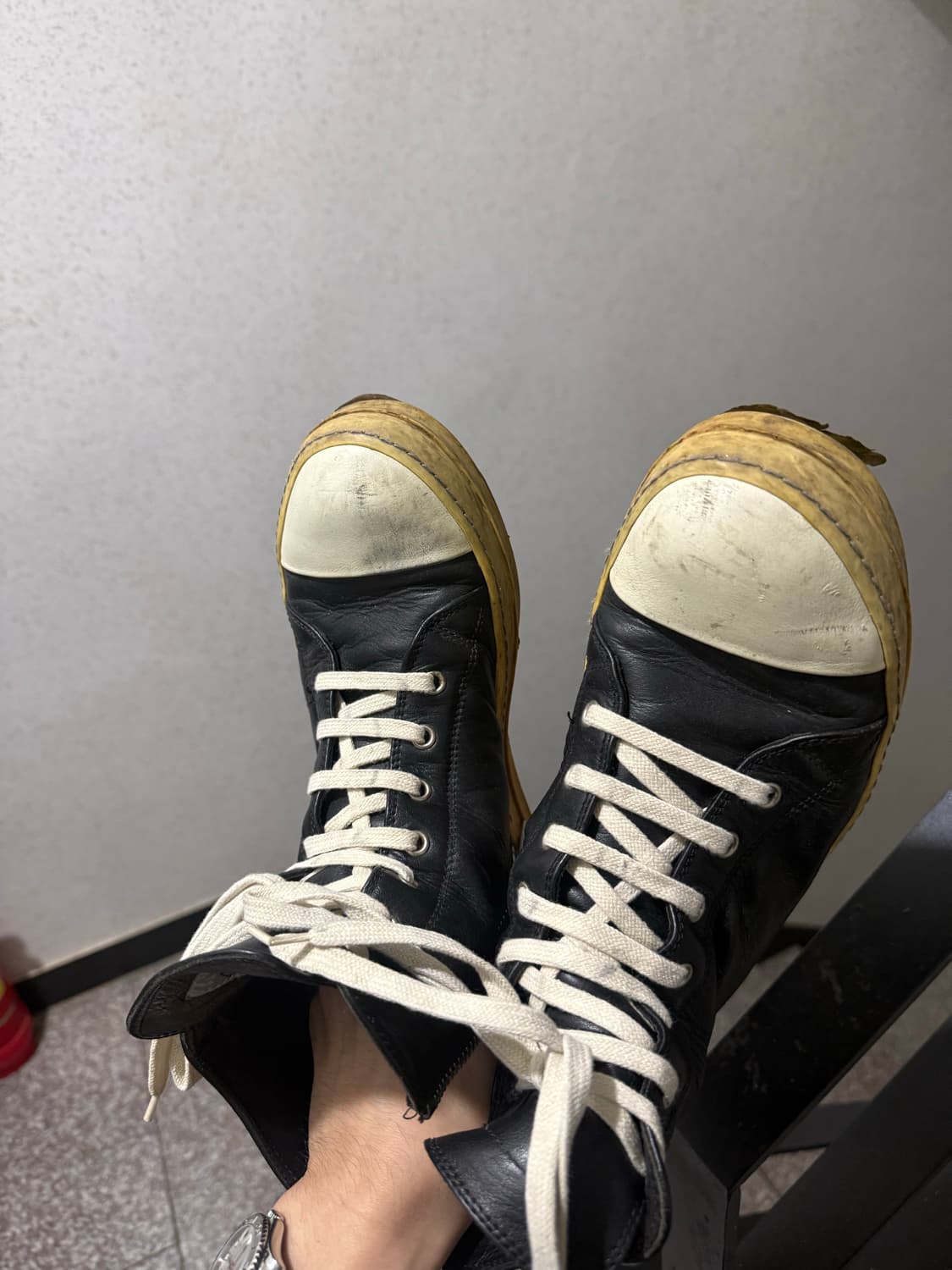 릭오웬스 라몬즈 레더 하이 40 사이즈 상품이미지6