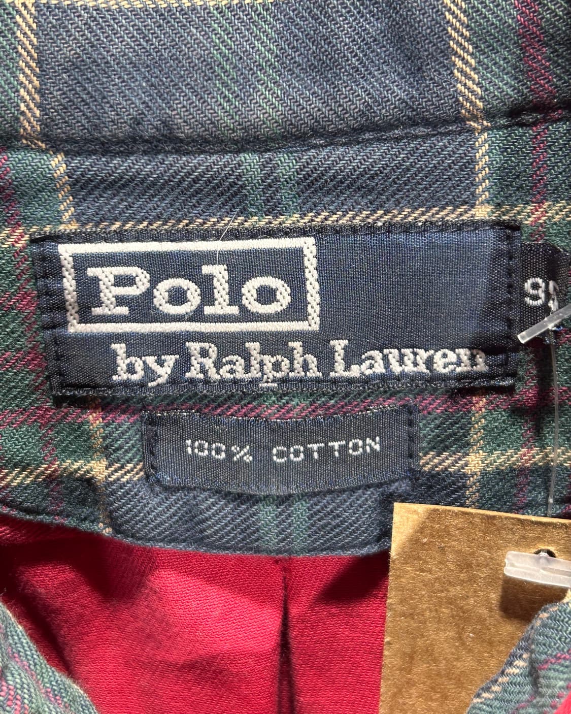 M 폴로랄프로렌 포켓 버건디 코튼 셔츠 상품이미지5