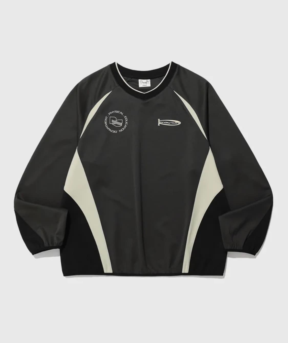 MIXED CURVE JERSEY LS CHARCOAL 상품이미지1