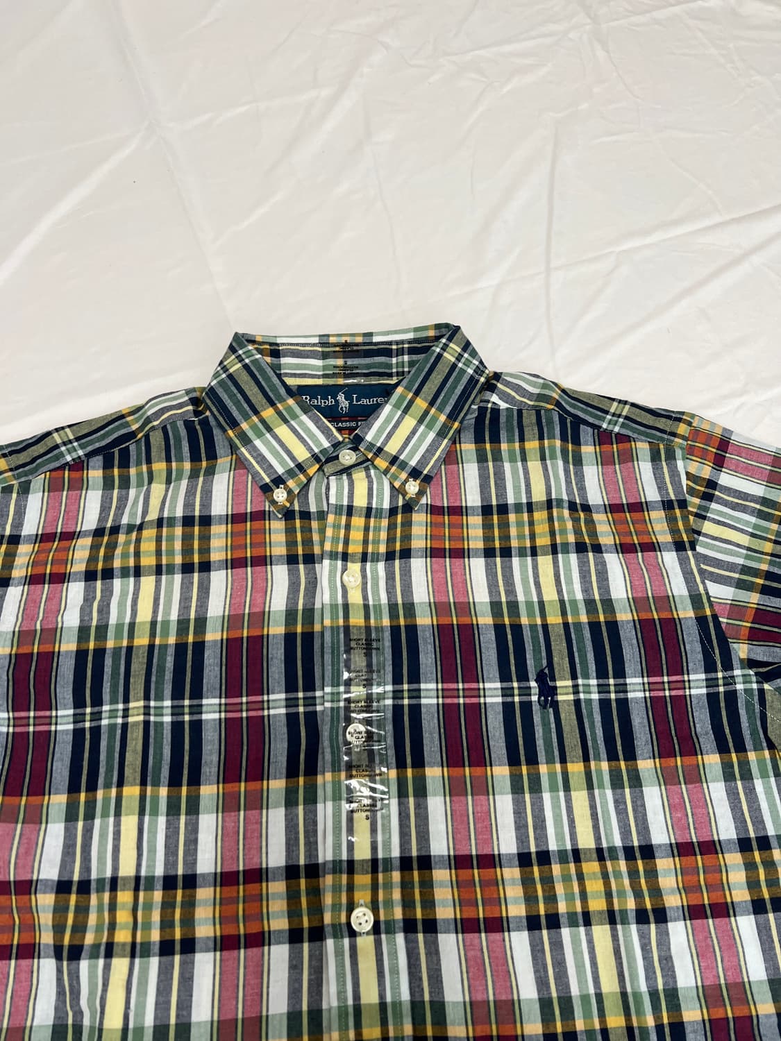 폴로 랄프로렌 체크 반팔 셔츠 클래식핏 S 상품이미지2