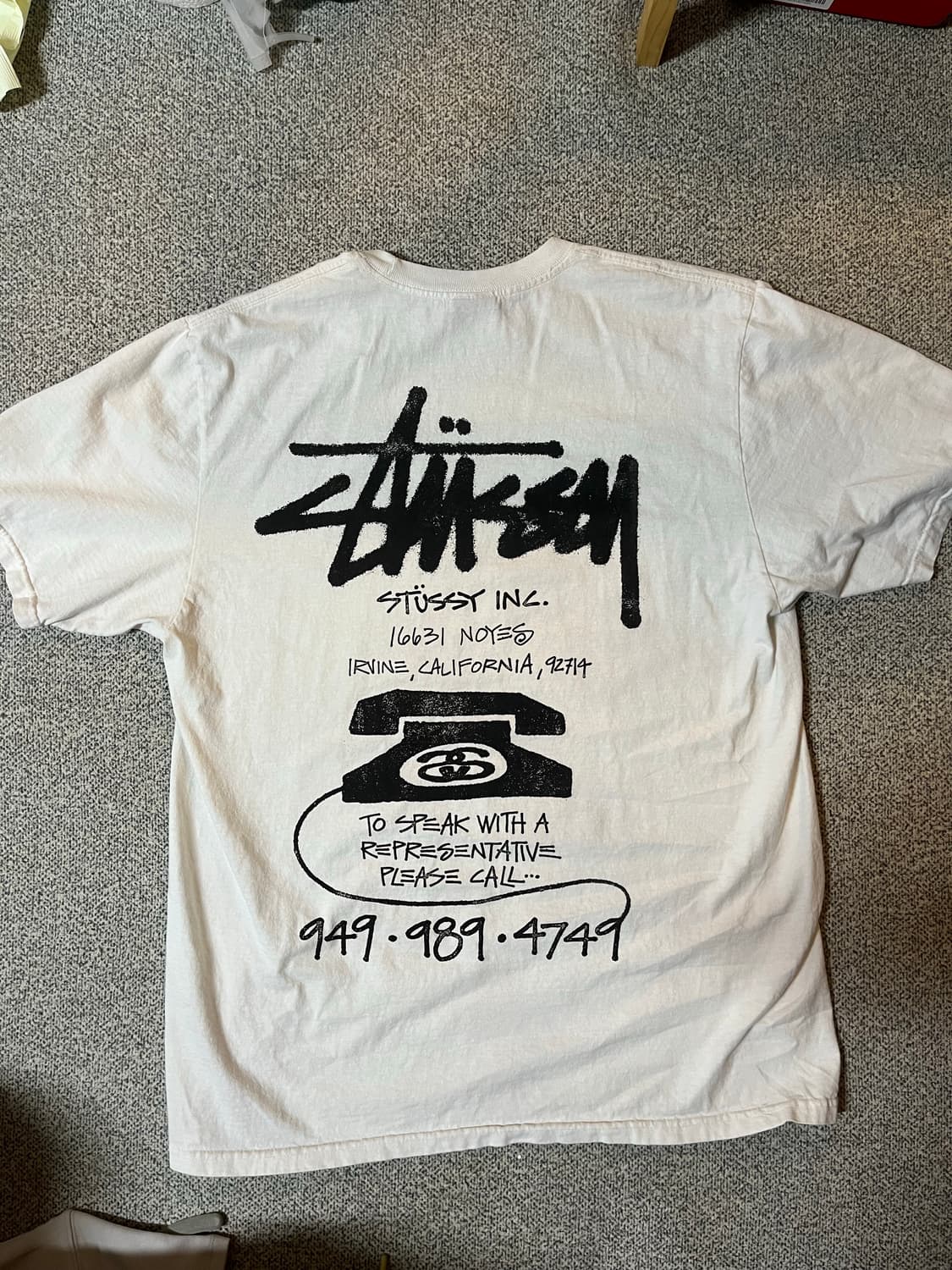 스투시 올드폰 티셔츠 M 거의 새상품 상품이미지4