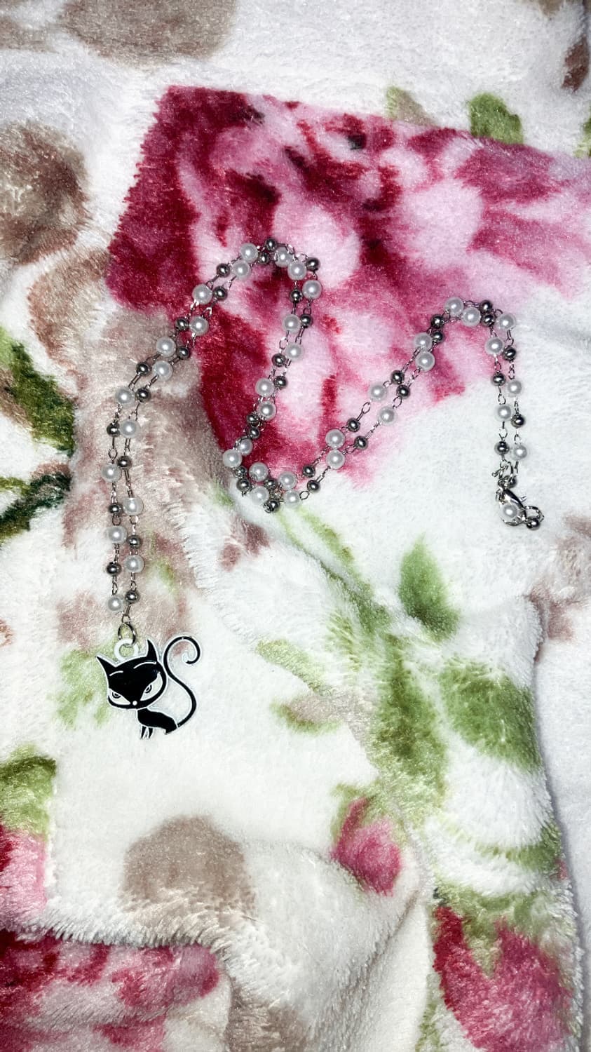 고양이 진주 목걸이 상품이미지1