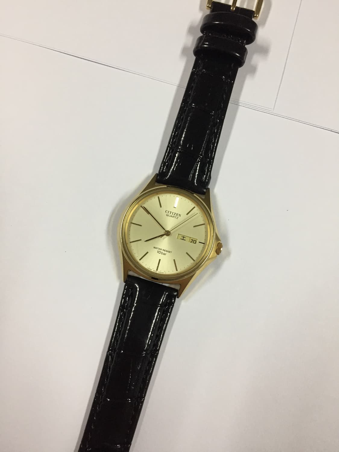 80s citizen quartz gold day-date 상품이미지4