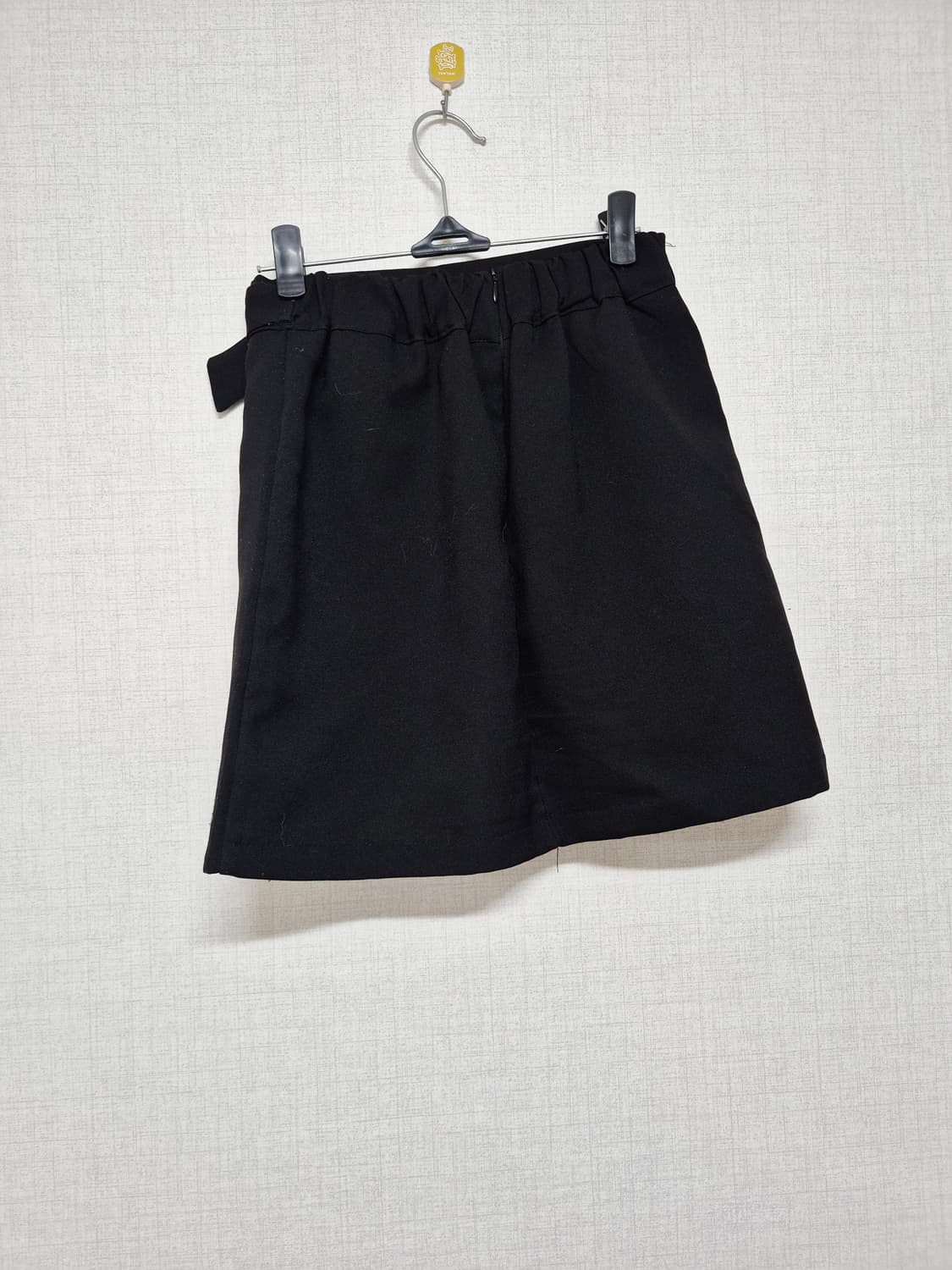 블랙 랩스커트 미니 스커트 상품이미지2