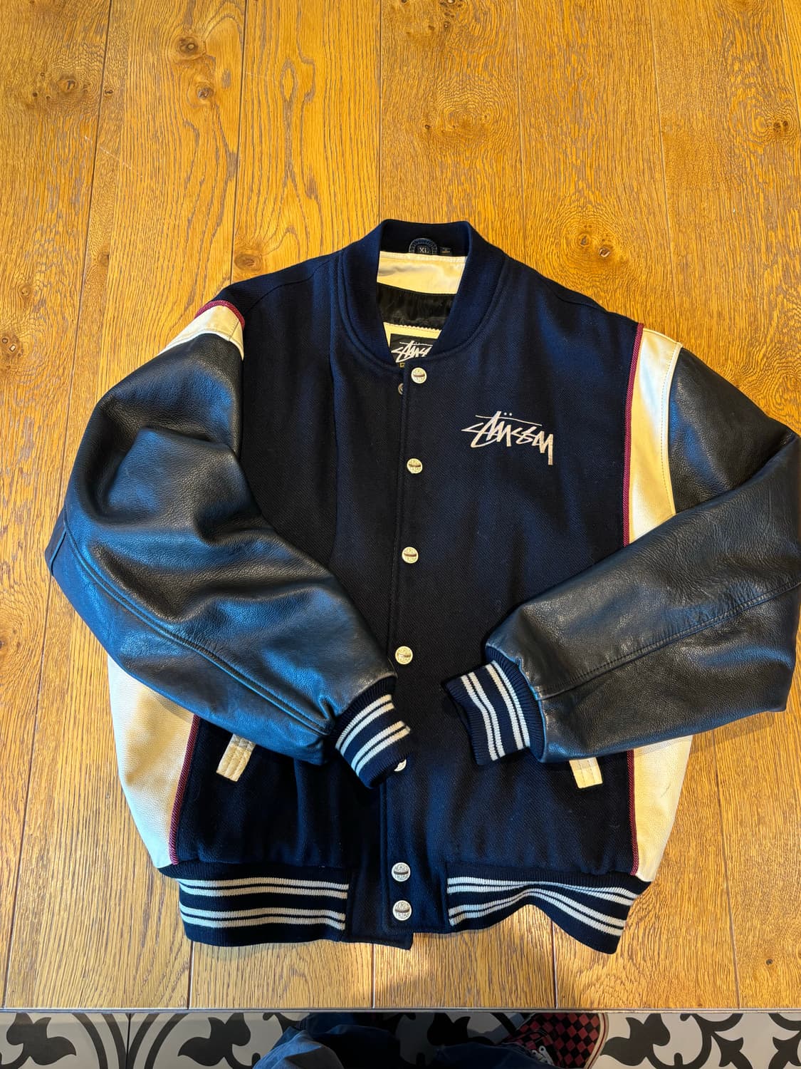 빈티지 90s stussy ss coupe 쿠페 스투시 바시티 XL 상품이미지1
