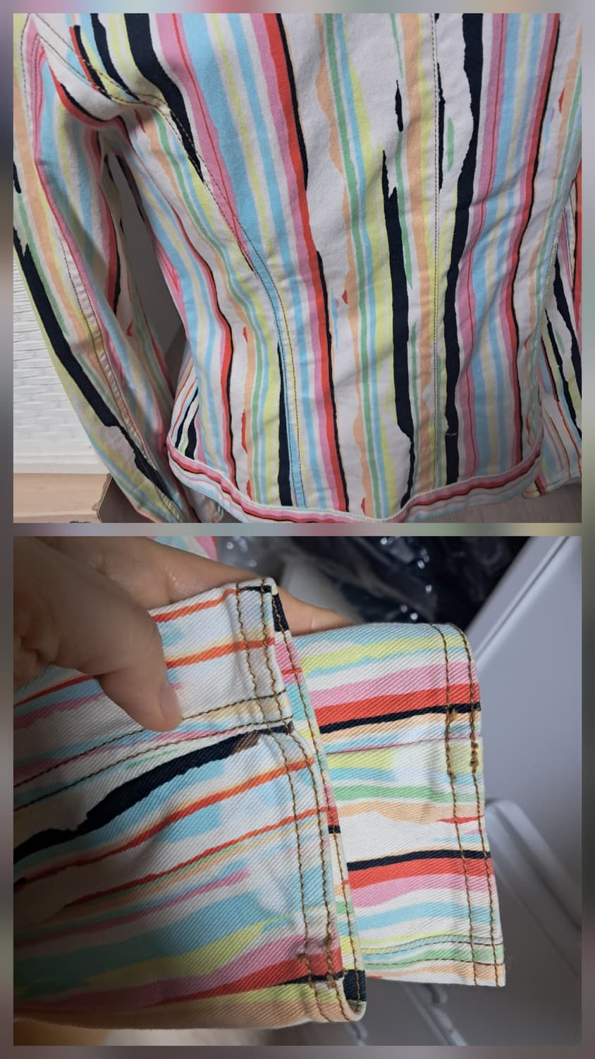 겐조 정품 스트라이프 데님 자켓 40사이즈(약55) 상품이미지8