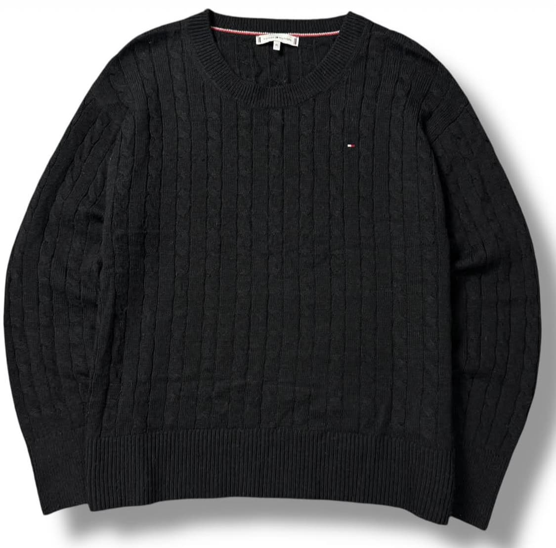 타미 케이블 니트 블랙 상품이미지1