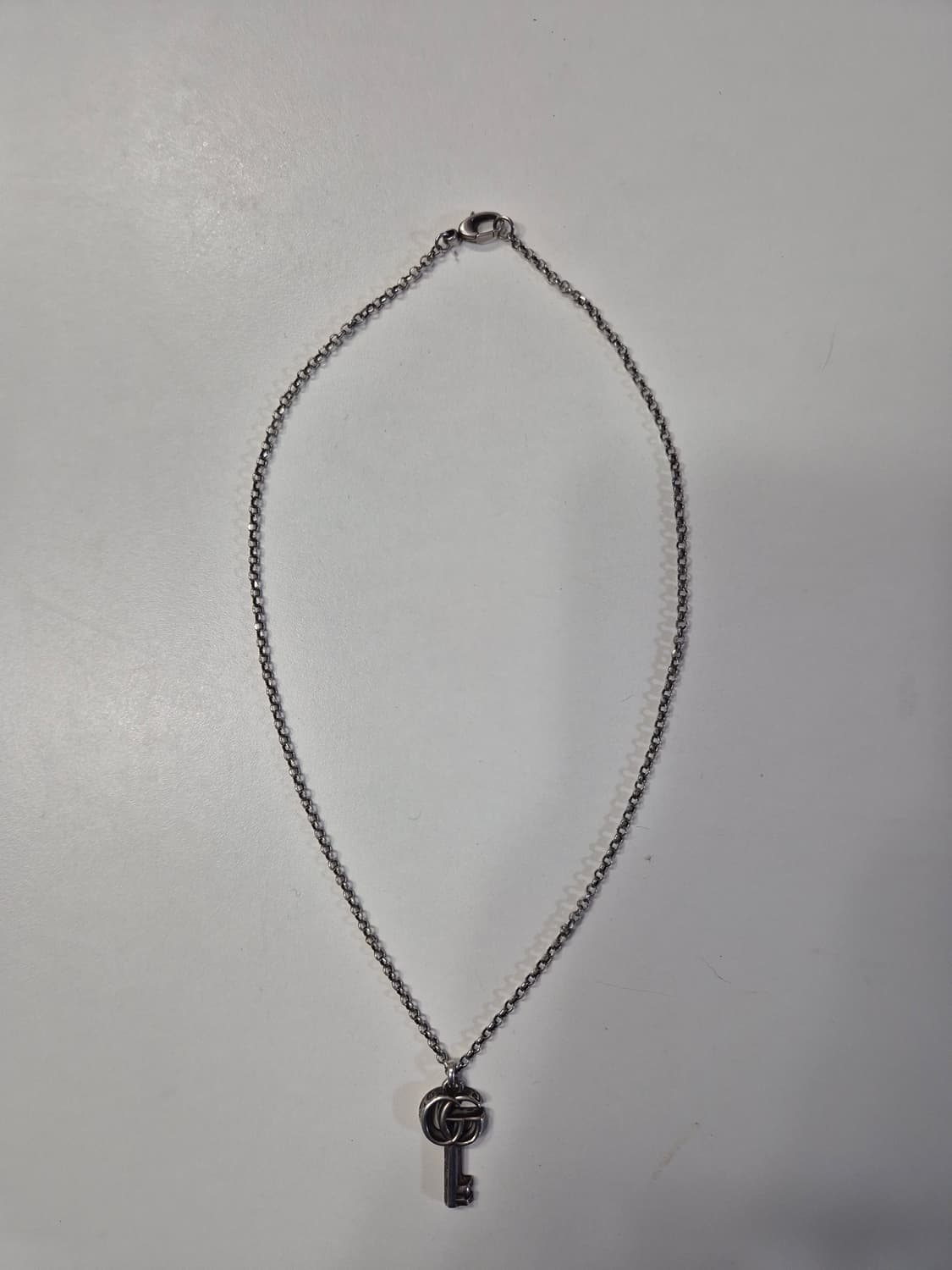 (정품) 구찌 더블G 키 목걸이 (명품 목걸이 실버 인터로킹 팬던트) 상품이미지2