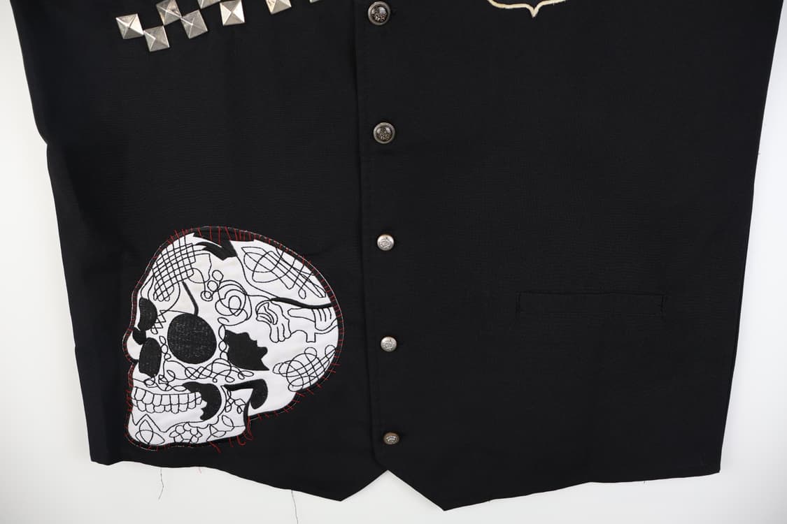 EUPHUISTIC Y2k Skull Patch Vests 상품이미지6
